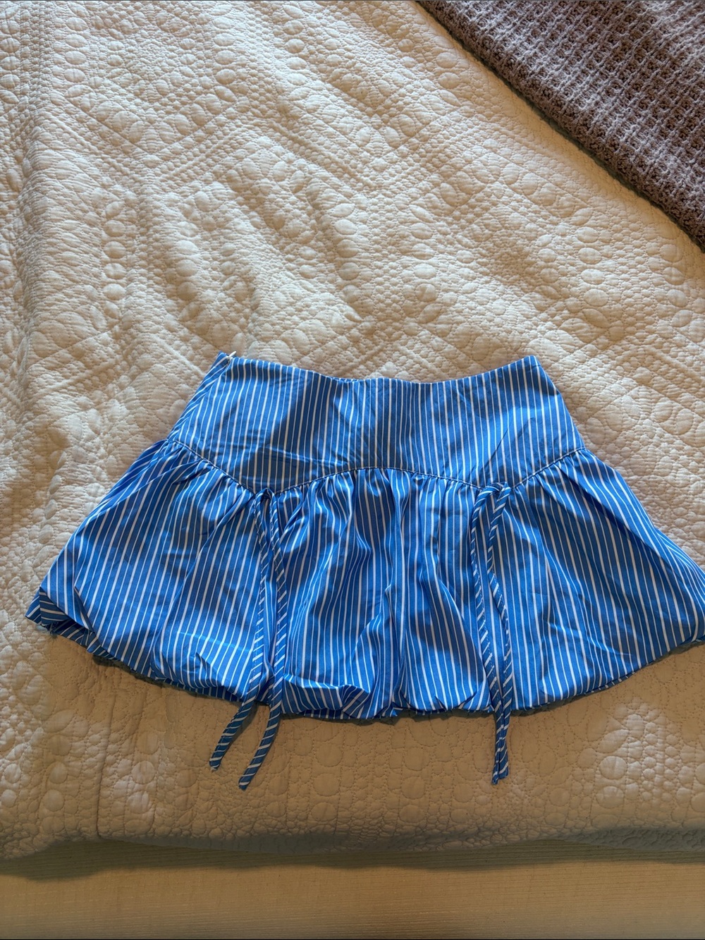 Blue Striped Women’s Mini Shorts Skirt